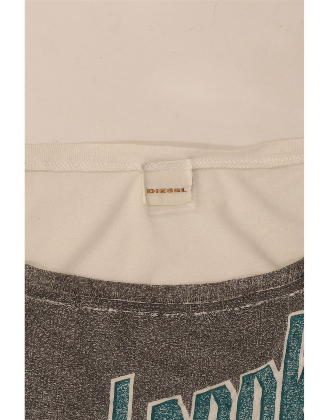 Женская футболка с рисунком DIESEL Top UK 10, маленькая, белая