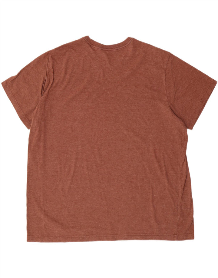 EDDIE BAUER Mens T-Shirt Top 2XL Brown Cotton Vintage Eddie Bauer and Second-Hand Eddie Bauer from Messina Hembry 