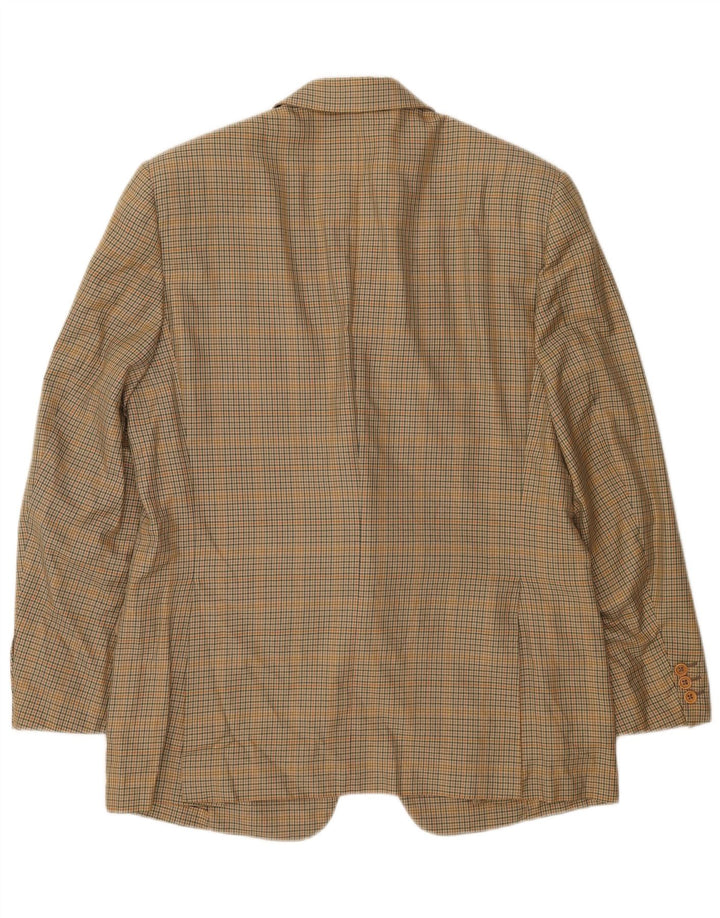 Мужской пиджак Burberrys на 2 пуговицах IT 52, хлопковый бежевый в крупную клетку