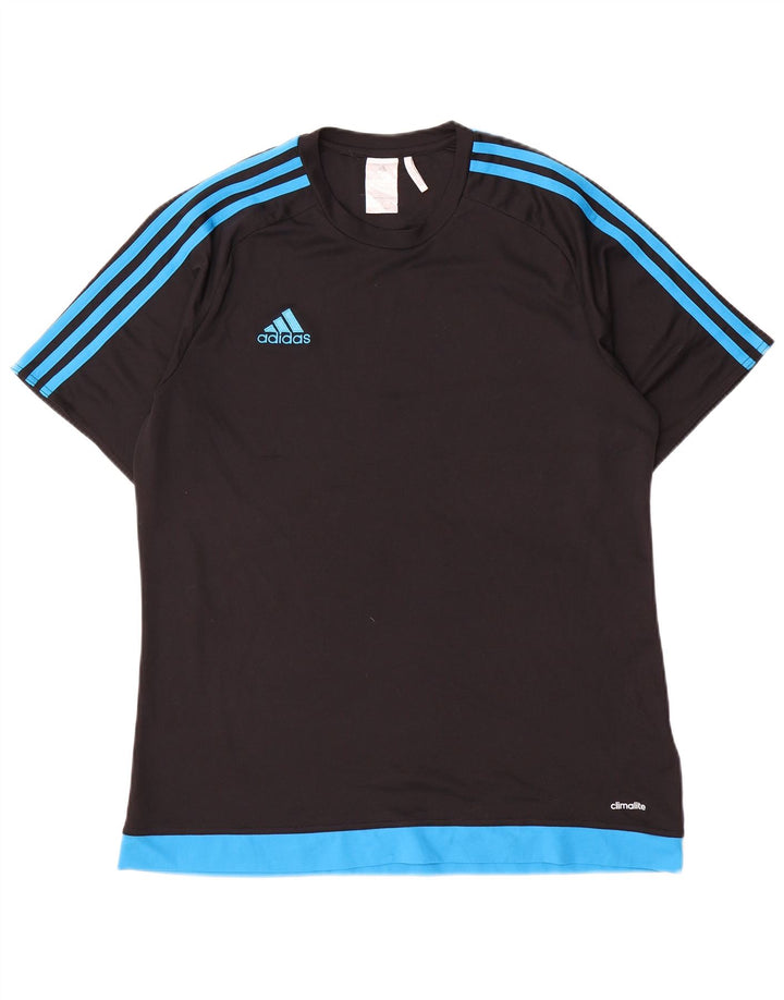 Мужская футболка Adidas Climalite, большой черный полиэстер