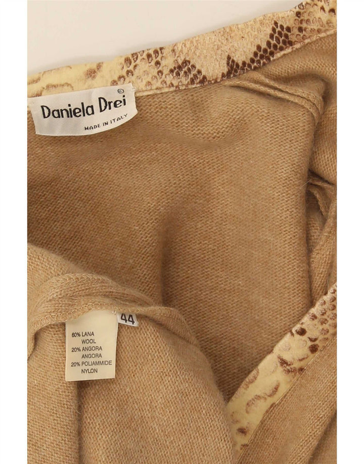 Женский кардиган с завязкой спереди Daniela Drei IT 44, средний коричневый, шерсть