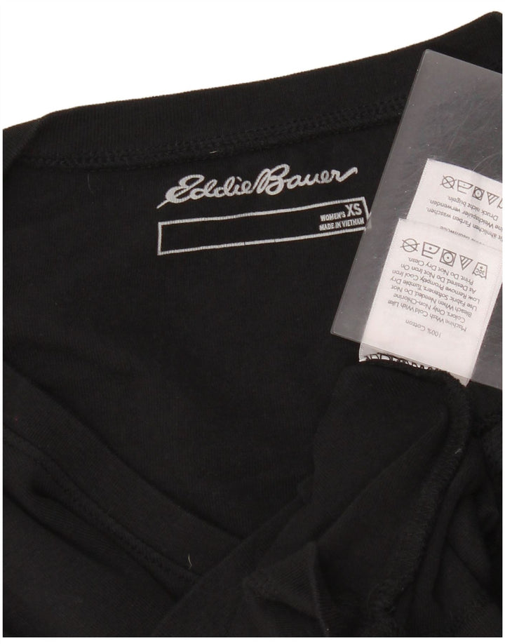 Женский топ Eddie Bauer с длинным рукавом UK 6 XS, черный хлопок