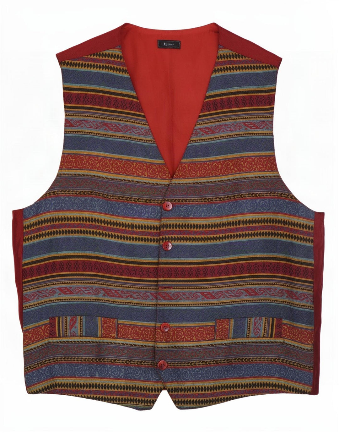 Винтажный мужской жилет среднего размера разноцветный Fair Isle