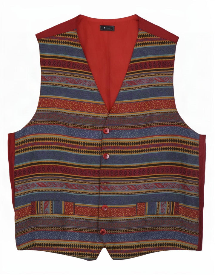 Винтажный мужской жилет среднего размера разноцветный Fair Isle