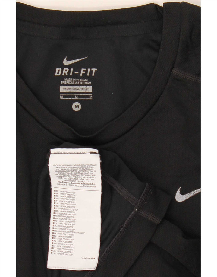 Мужская футболка Nike Dri Fit, средний черный полиэстер