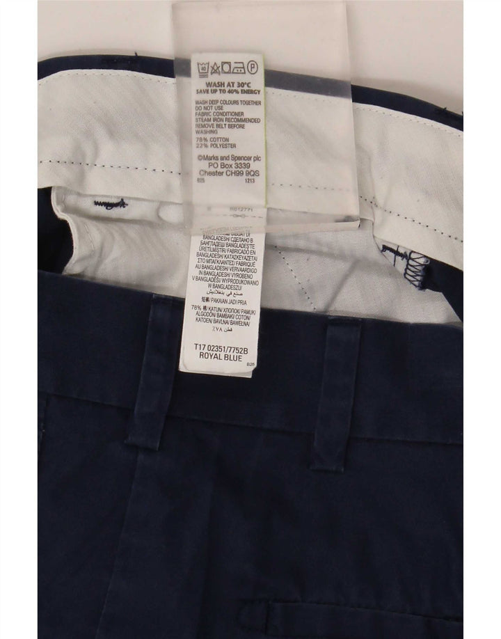 Мужские шорты чинос Marks & Spencer W34, большие синие, хлопок