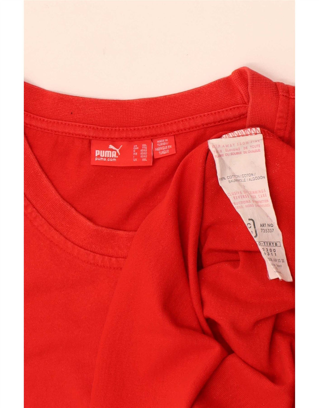Мужская футболка с рисунком Puma 2XL, красный хлопок