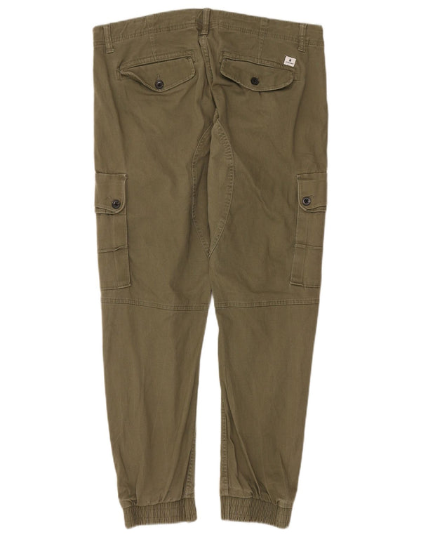 Мужские зауженные брюки-карго Jack & Jones Paul W36 L28, хлопок цвета хаки