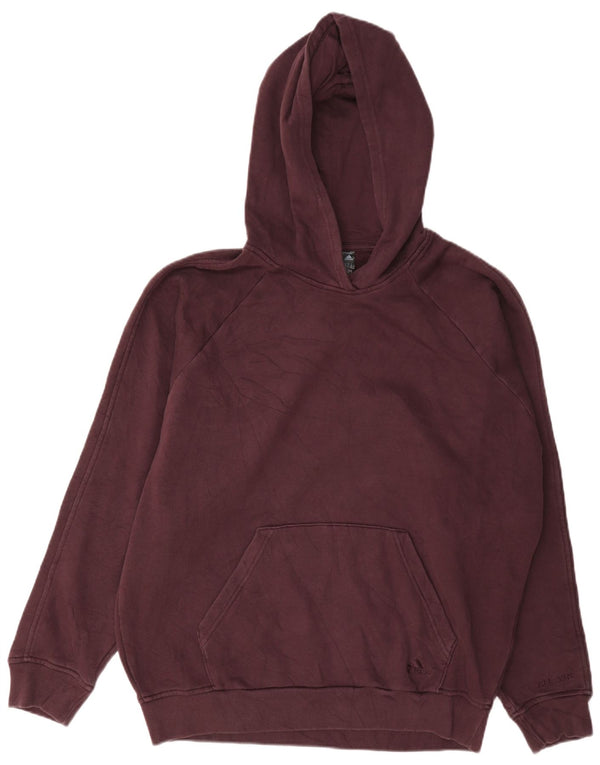 Женский джемпер с капюшоном Adidas Oversized UK 12/14, средний бордовый хлопок, хлопок
