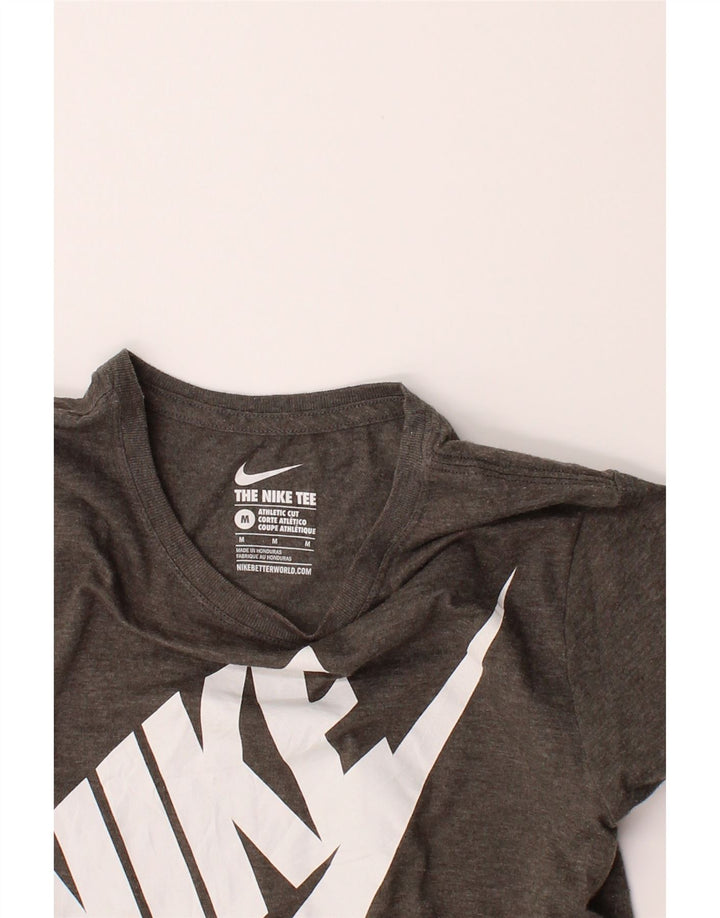 NIKE Womens Graphic T-Shirt Top UK 12 Medium Grey Cotton Vintage Nike and Second-Hand Nike from Messina Hembry 