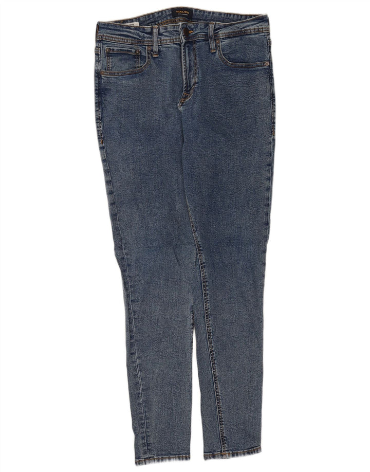 Мужские узкие джинсы JACK & JONES W33 L32 синие, хлопок