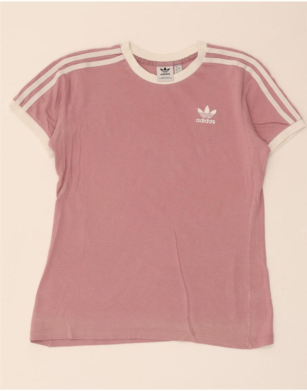 Adidas Womens T-Shirt Top UK 12 Medium Pink