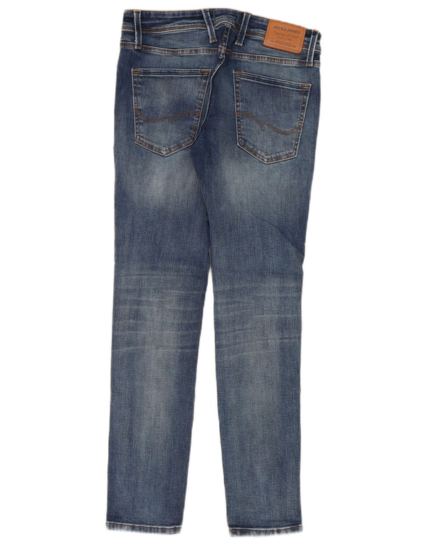 Мужские потертые джинсы скинни Jack & Jones Liam W30 L30, синий хлопок