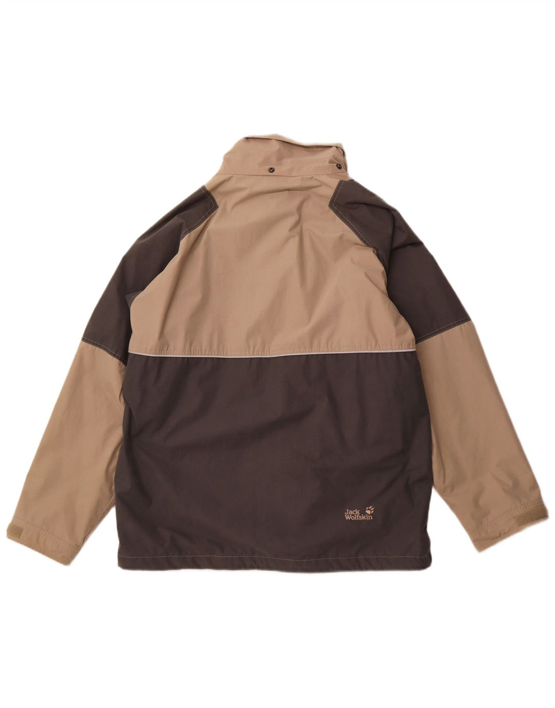Мужская дождевик Jack Wolfskin UK 42 XL бежевый полиэстер с цветными блоками