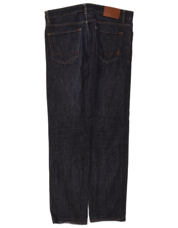 Мужские прямые джинсы Hugo Boss W33 L34, темно-синий, хлопок