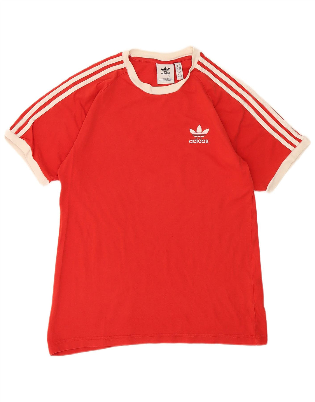 Мужская футболка Adidas Top среднего красного цвета из хлопка