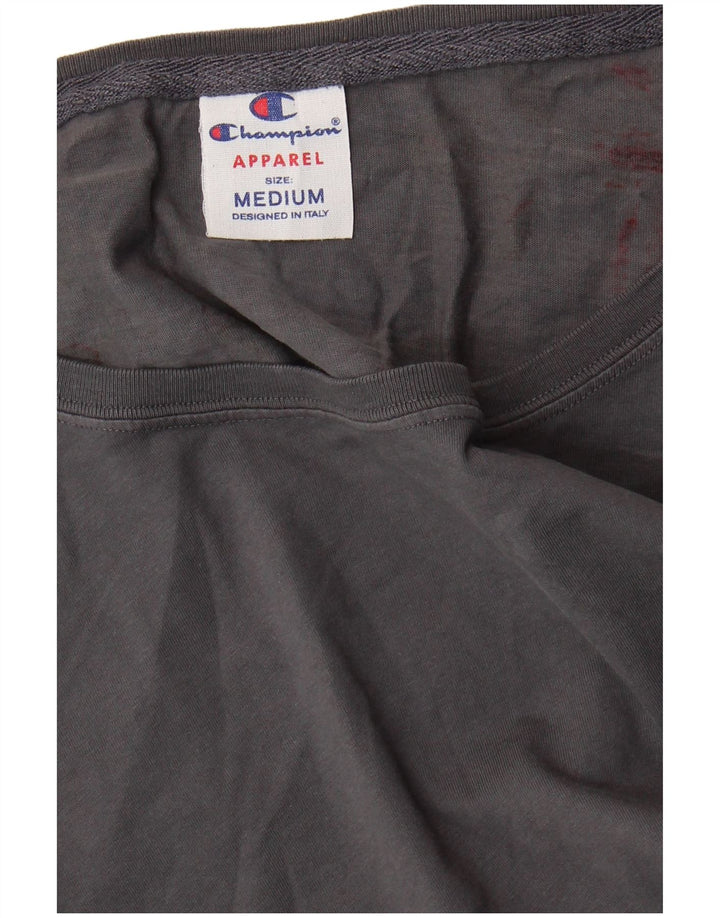 CHAMPION Womens Graphic Top 3/4 Sleeve UK 14 Medium Grey Floral