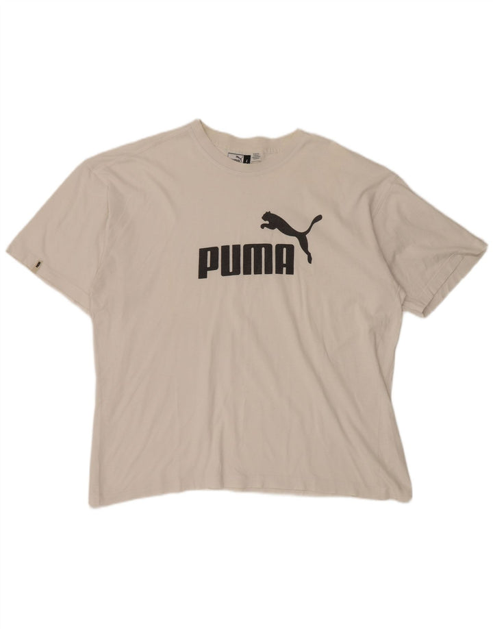 Мужская футболка с рисунком PUMA, большая белая