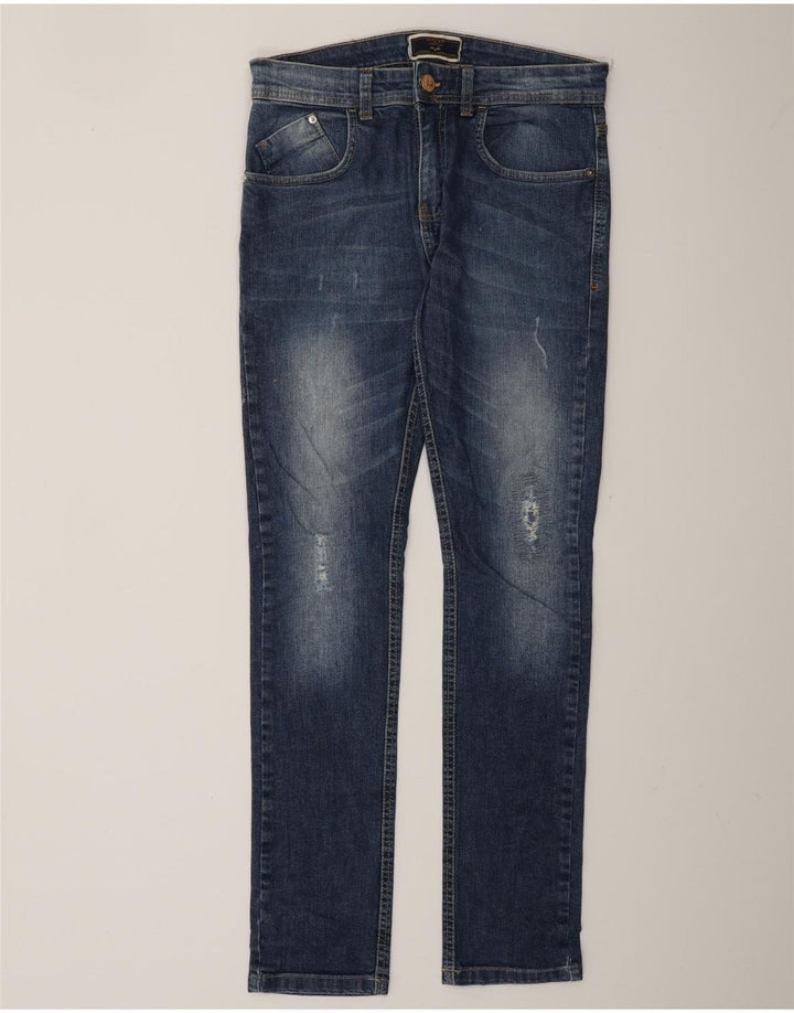 Мужские потертые узкие джинсы ZARA EU 38, маленькие W30 L32, синие