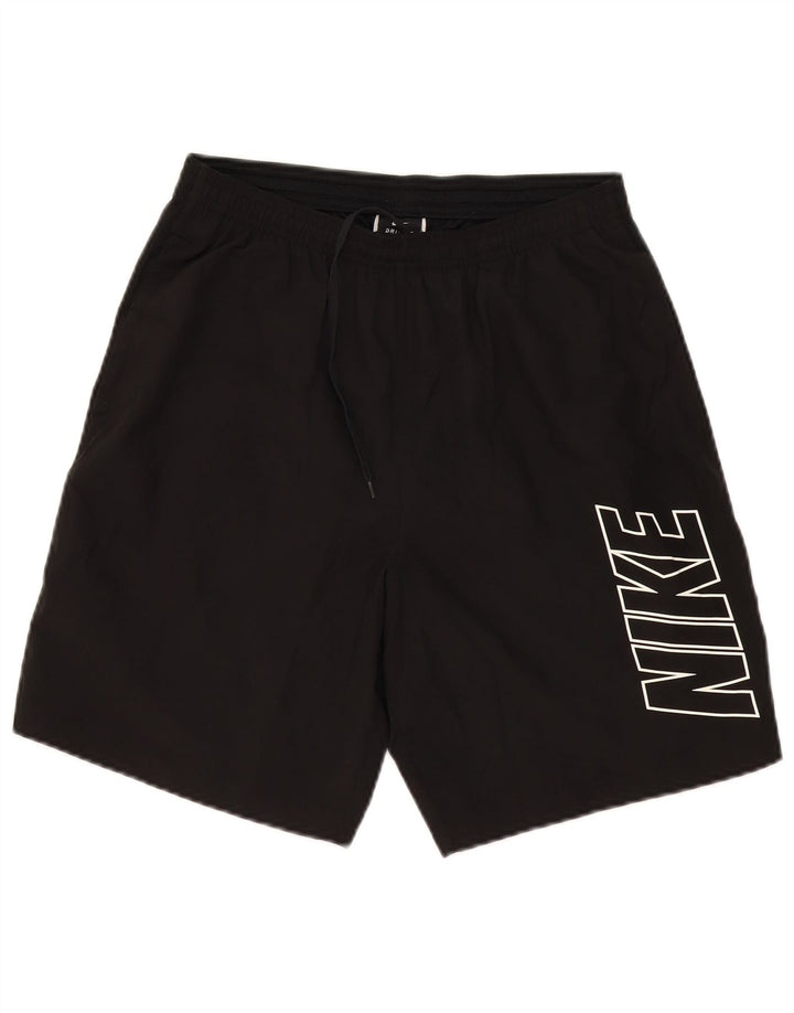 Мужские спортивные шорты NIKE Dri Fit с графическим рисунком, средний черный полиэстер