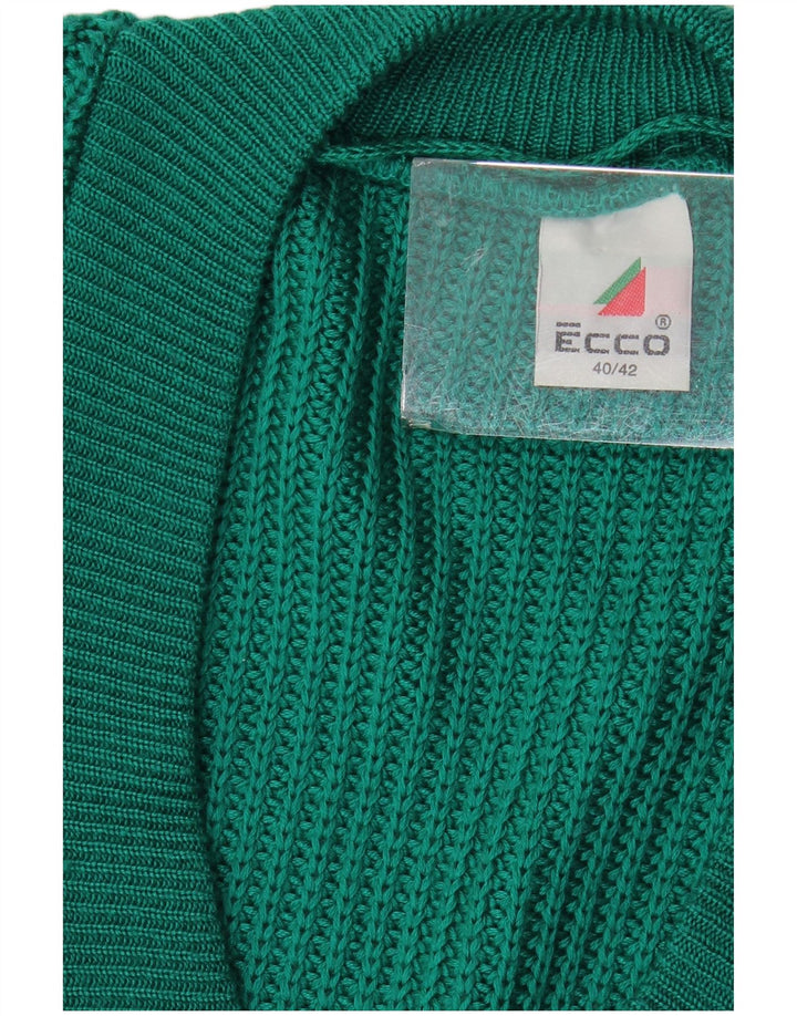 Женский свободный джемпер с v-образным вырезом ECCO, цвет EU 40/42, средний зеленый акрил