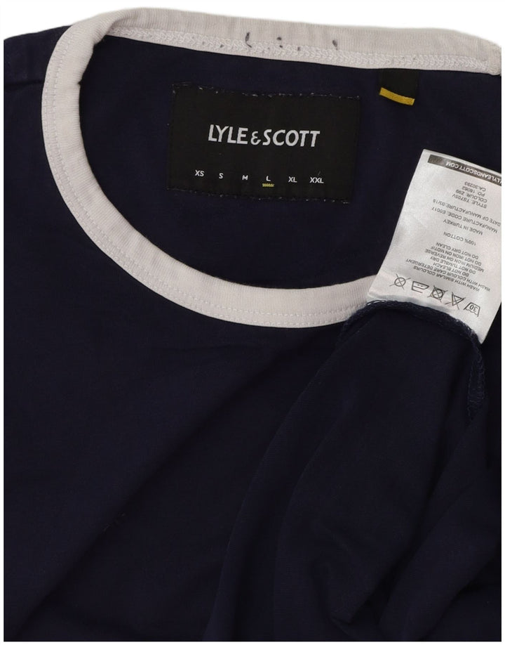 Мужская футболка Lyle & Scott, большой темно-синий хлопок