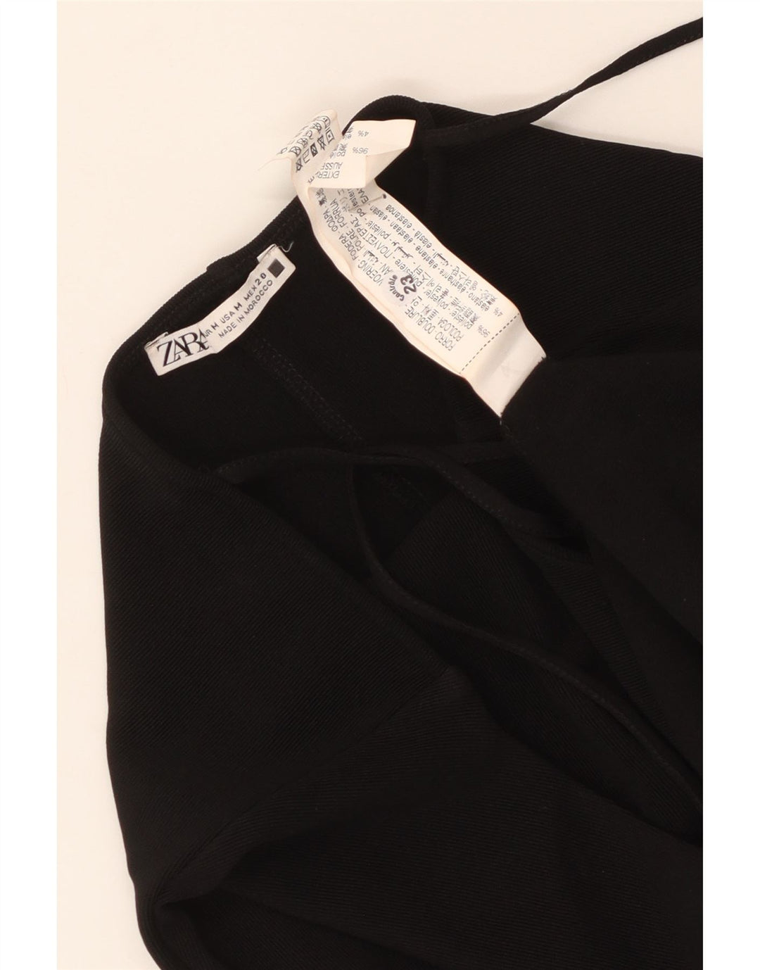 Женское облегающее платье без рукавов Zara UK 12, средний черный полиэстер