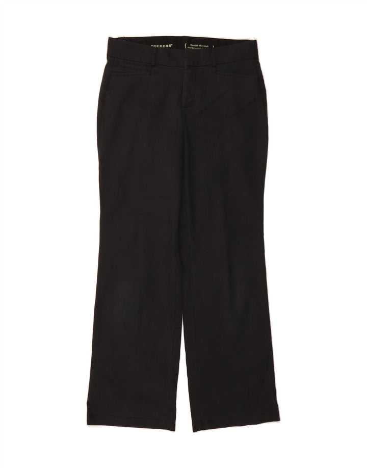 DOCKERS Womens Straight Casual Trousers US 8 Medium W30 L31 Black Vintage Dockers and Second-Hand Dockers from Messina Hembry 