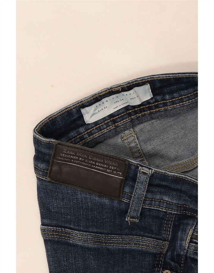 Мужские узкие джинсы Zara EU 44, большие W34 L31, синие