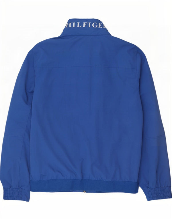 Мужская дождевик с капюшоном и рисунком Tommy Hilfiger UK 42 XL, синий нейлон
