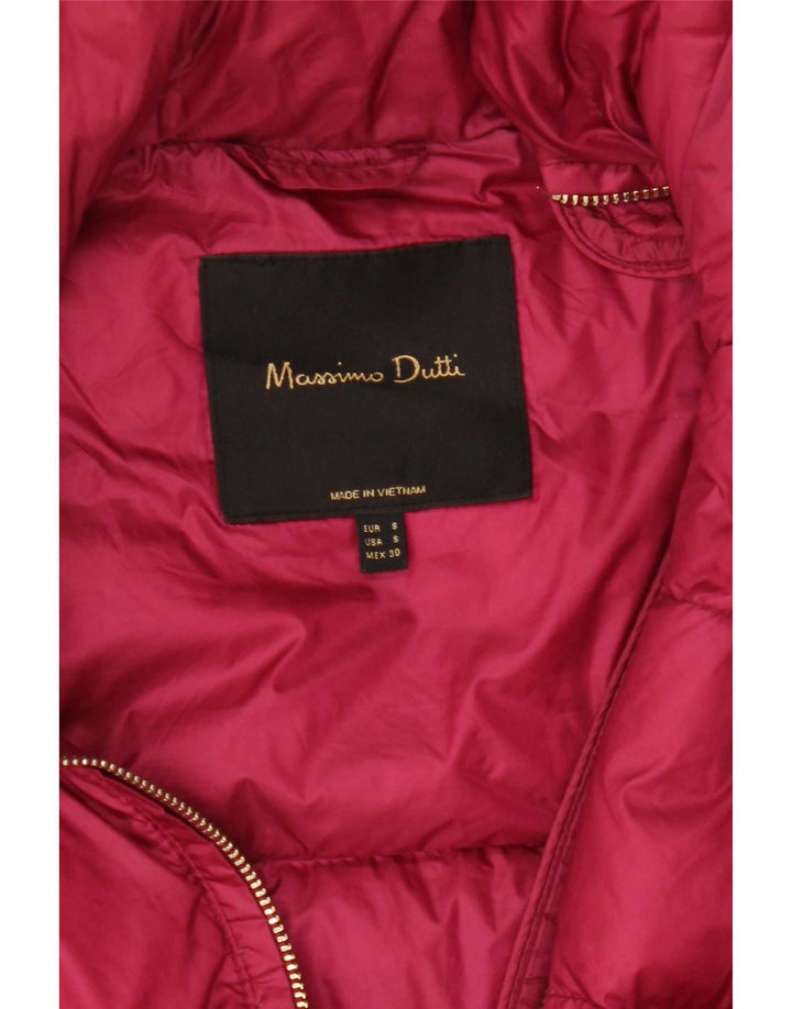 Женская стеганая куртка Massimo Dutti UK 10, маленький розовый нейлон