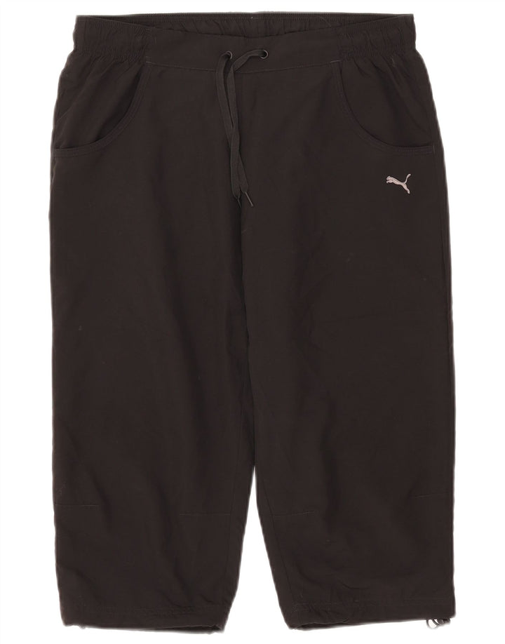 Женские спортивные брюки-капри Puma UK 12, средний черный полиэстер