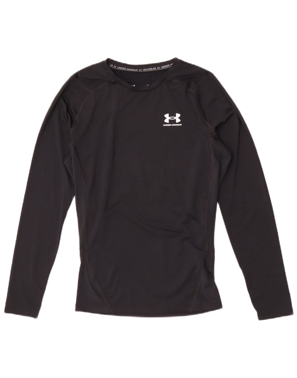 Мужской топ Under Armour Heat Gear, большой черный полиэстер с длинными рукавами