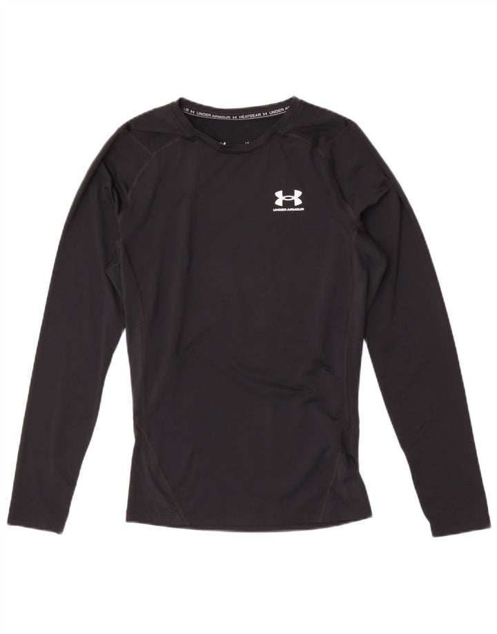 Мужской топ Under Armour Heat Gear, большой черный полиэстер с длинными рукавами