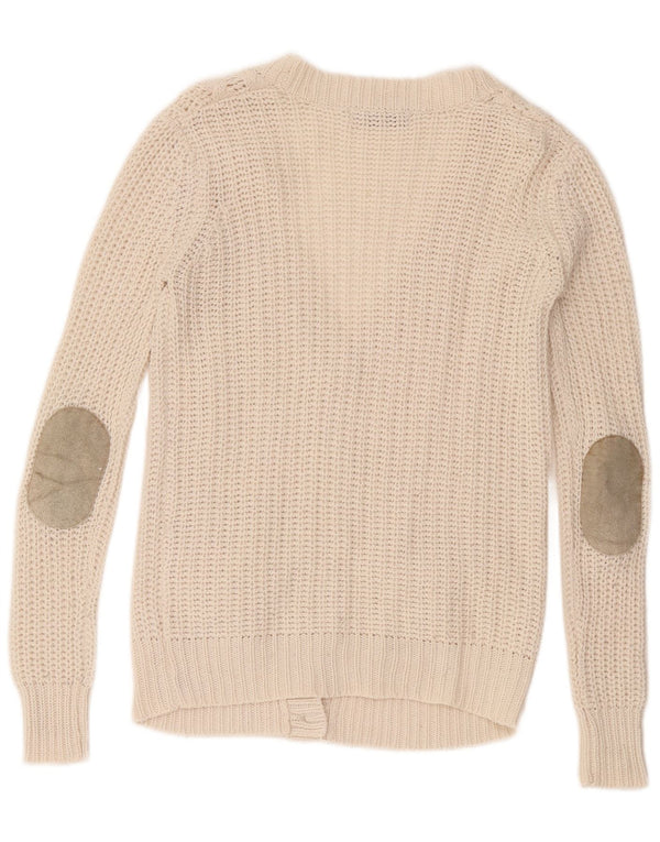 Женский кардиган Zara UK 10, маленький белый акрил