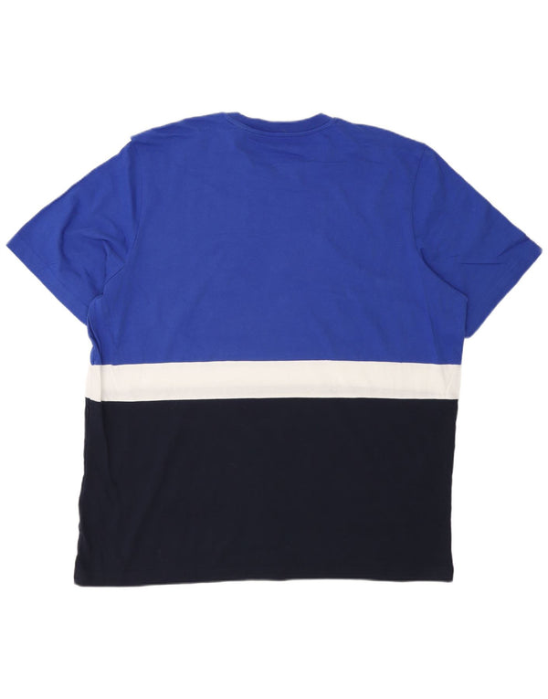 Мужская футболка с рисунком Adidas Top XL синяя с цветными блоками