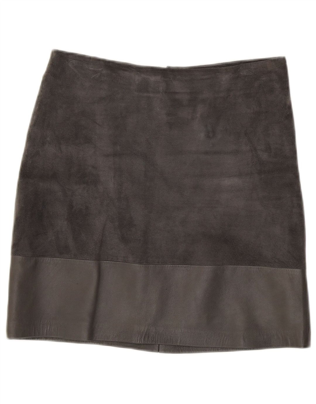 HALLHUBER Женская замшевая юбка EU 38 Medium W32 Серая кожа