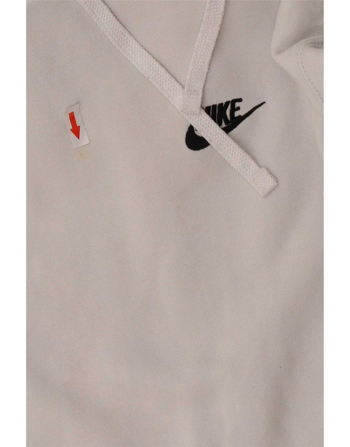 Мужской джемпер с капюшоном Nike, маленький белый, хлопковый