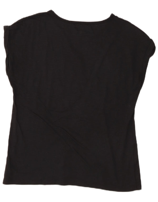 Женская футболка с рисунком Guru Top UK 18 XL, черный хлопок