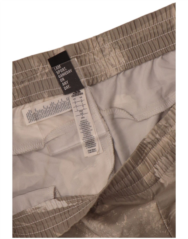 Мужские спортивные шорты Adidas, большие серые, полиэстер тай-дай