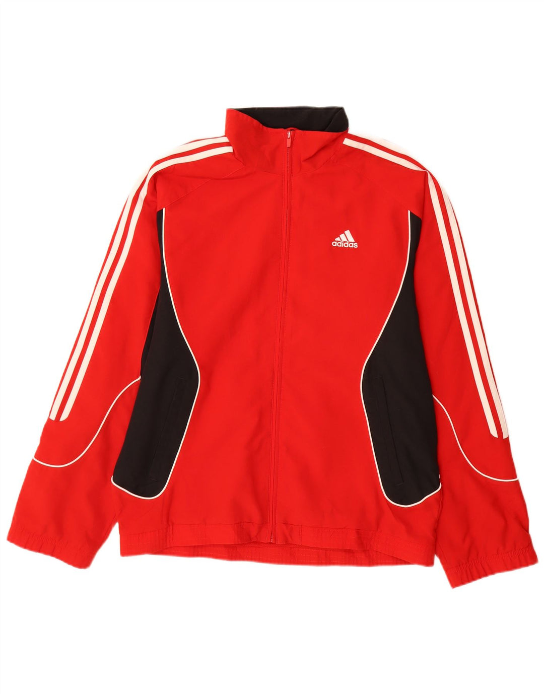 Мужская спортивная куртка Adidas UK 36/38, маленький красный полиэстер с цветными блоками