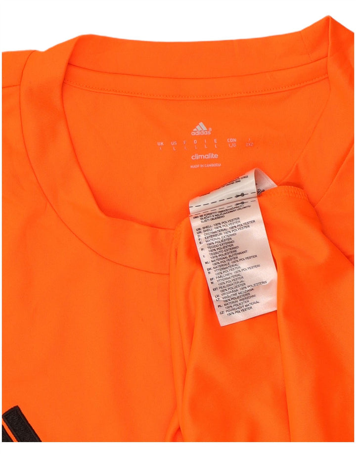 Мужская футболка ADIDAS Climalite, большой оранжевый полиэстер