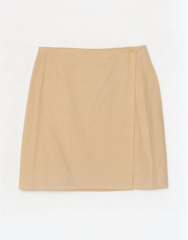 Женская мини-юбка с запахом Benetton IT 44 Medium W28 Бежевый хлопок