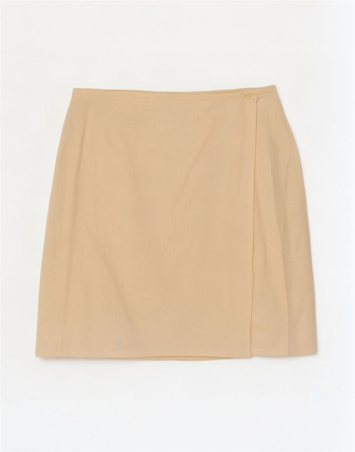 Женская мини-юбка с запахом Benetton IT 44 Medium W28 Бежевый хлопок