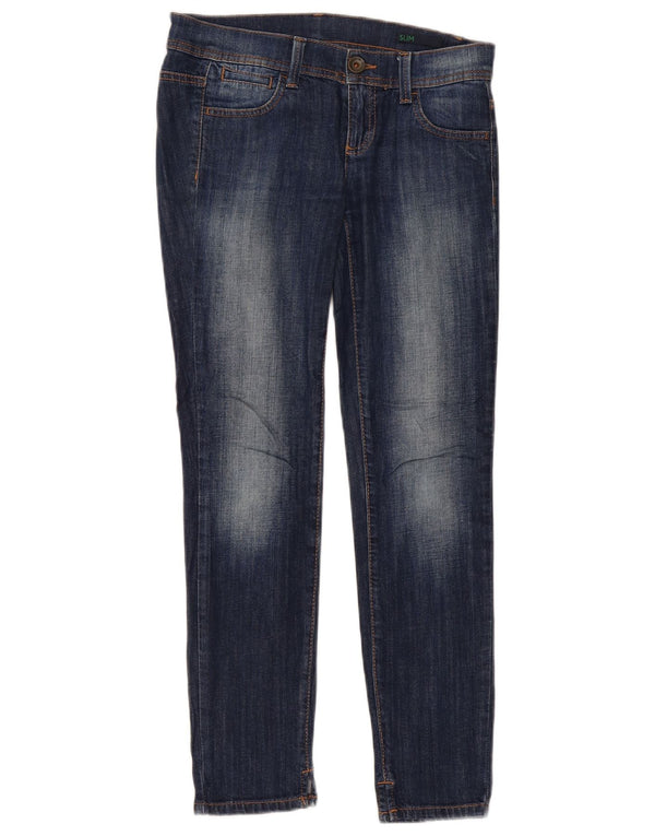 Женские узкие джинсы Benetton W27 L28 синие