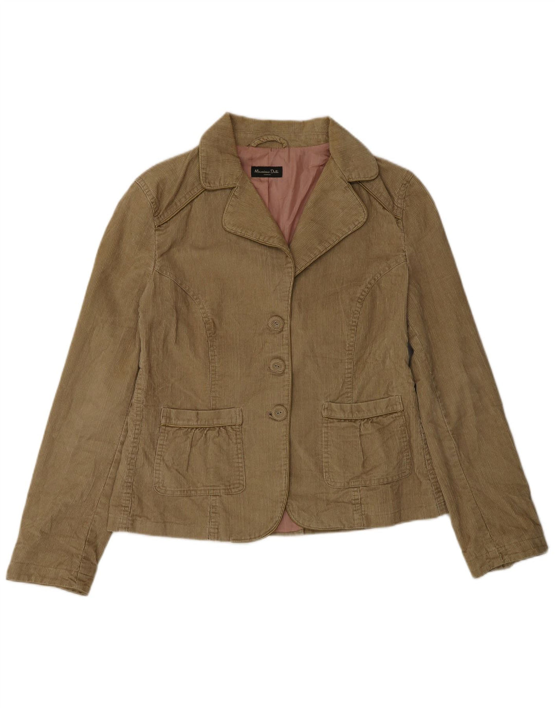 Женский вельветовый пиджак Massimo Dutti с 3 пуговицами EU 42, большой коричневый