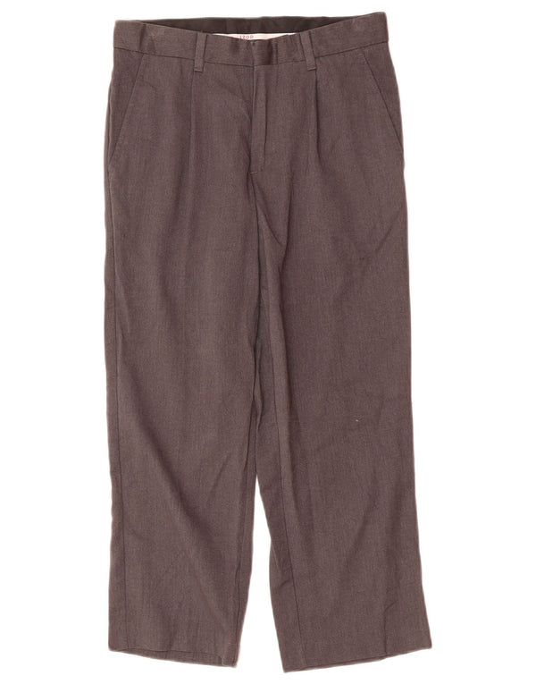 Прямые брюки-чиносы Izod для мальчиков 7–8 лет W22 L22, серый нейлон