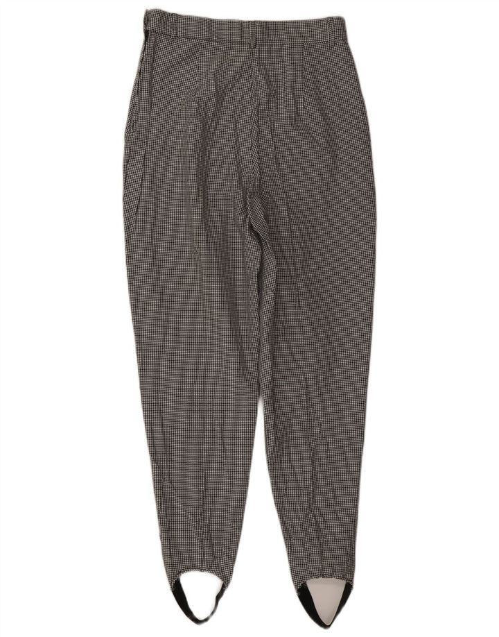 Брюки женские повседневные Benetton IT 44 Medium W28 L30 черные с узором «гусиные лапки»