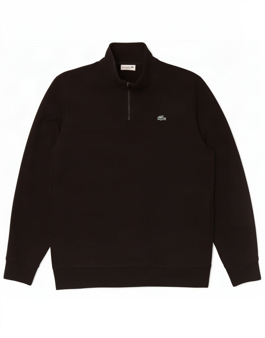 Мужской свитшот с воротником на молнии Lacoste, размер 5, большой черный