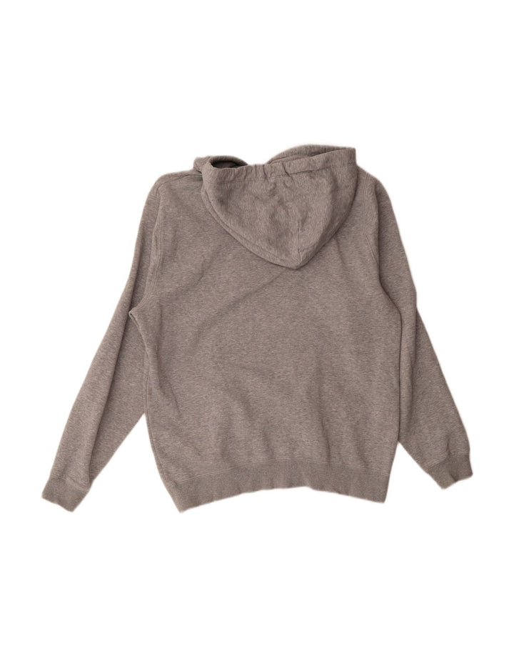 JACK WILLS Mens Graphic Hoodie Jumper Medium Grey Cotton